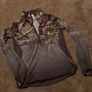 UA Womens Camo 1/4 Zip